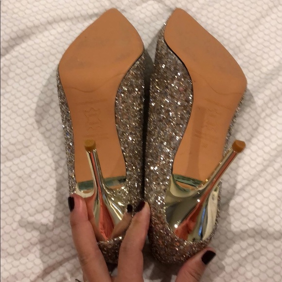 Gold glitter heels - Picture 4 of 5
